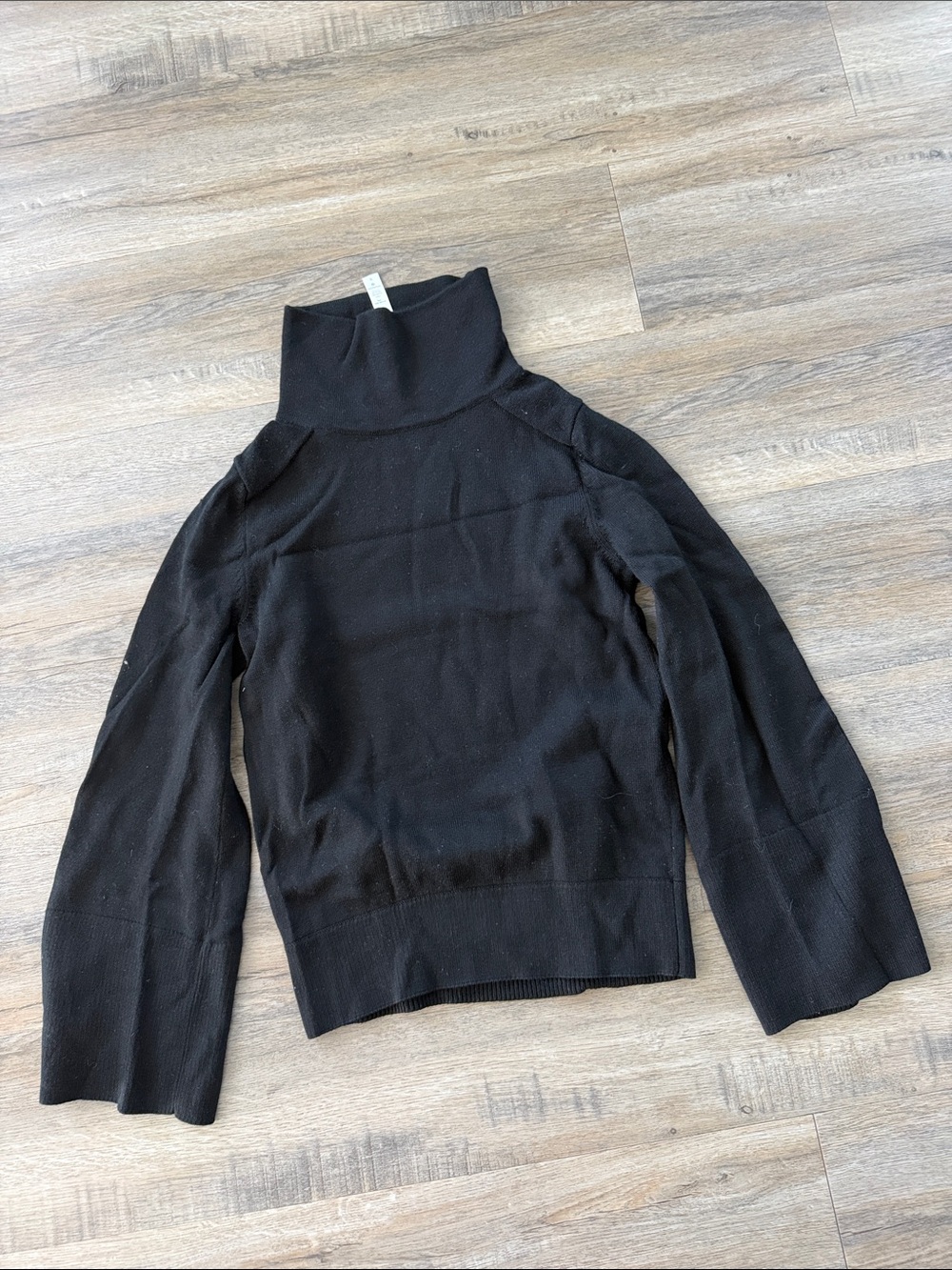 lululemon athletica Black Funnel Neck Knit Sweater
